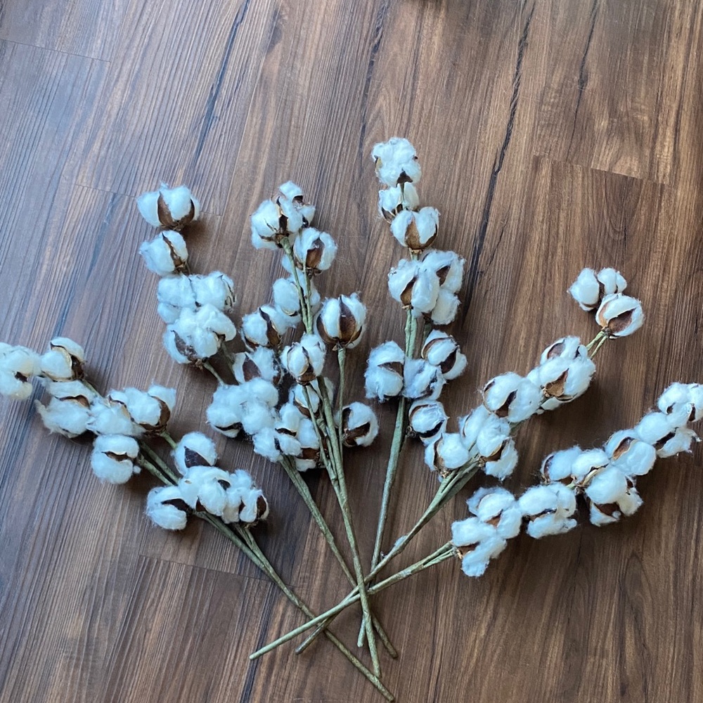 Rustic Cotton Stem Bundle - White Cotton Floral Accents - Picture 6 of 6